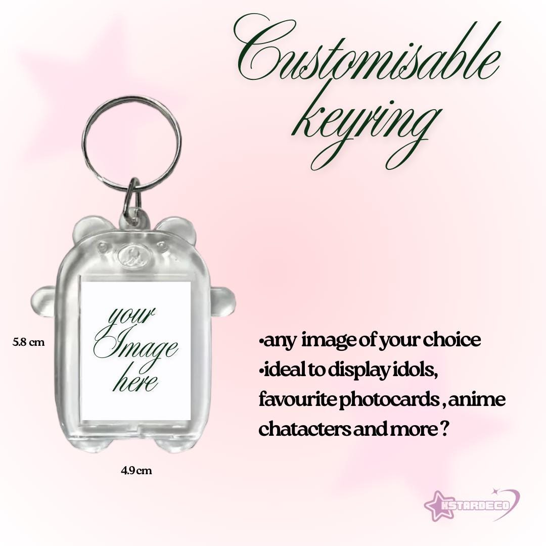 Custom Photo Keyring: Kpop, Anime, or Idol Charm