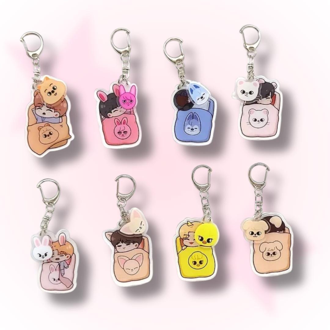 Straykids Sleeping Skzoo Keyrings