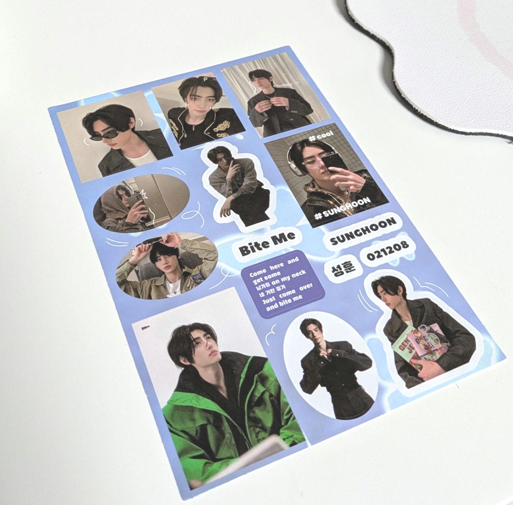 Enhypen Sticker Sheets: Kpop Decor, Gift for Engene