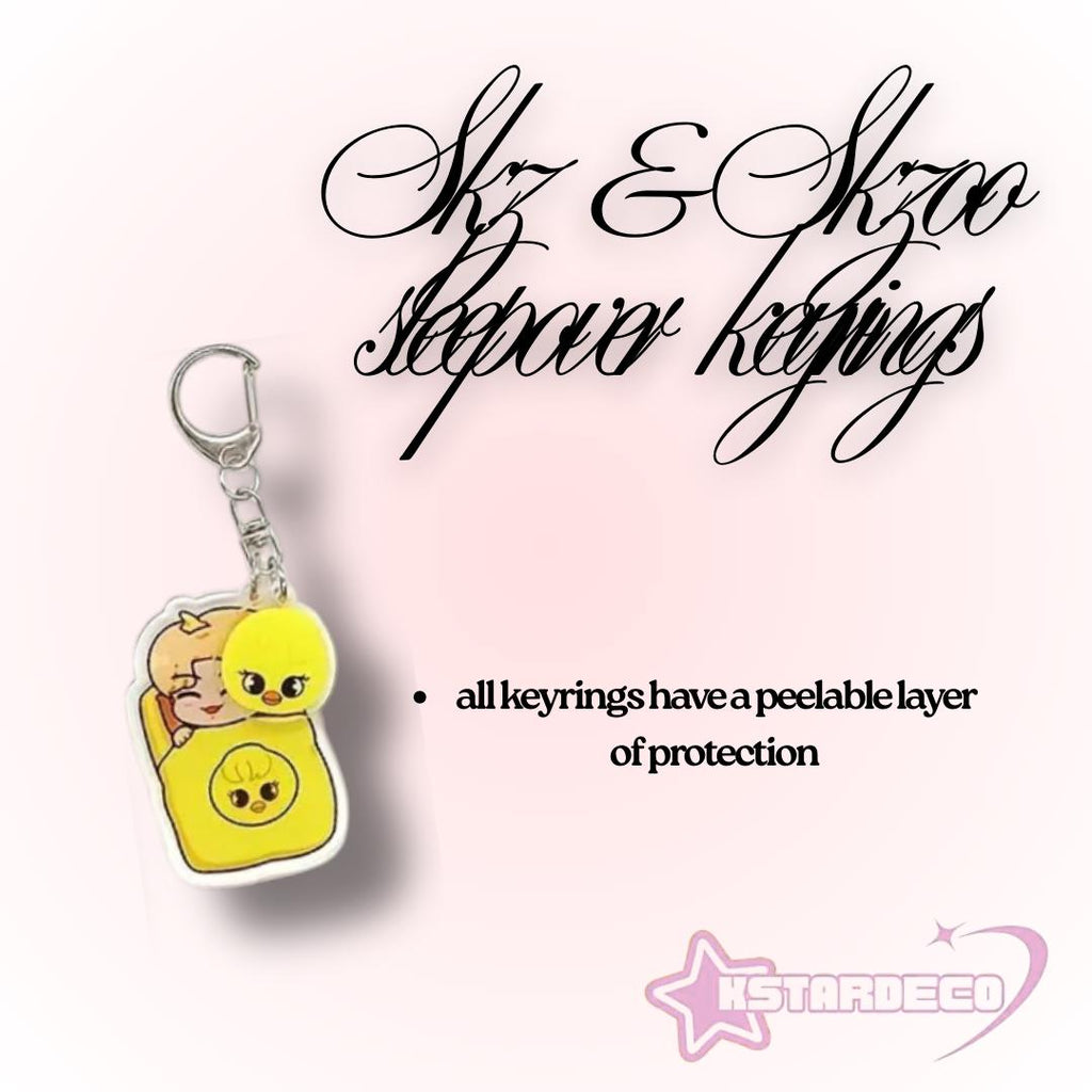 Straykids Sleeping Skzoo Keyrings