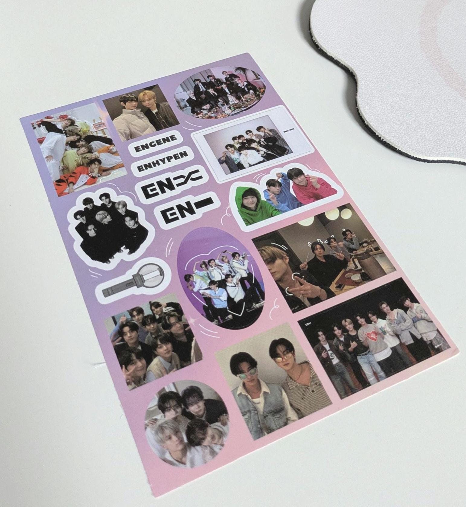 Enhypen Sticker Sheets: Kpop Decor, Gift for Engene