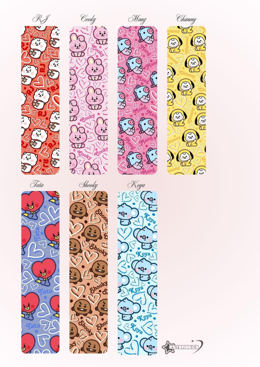 Handmade BT21 Bookmarks: BTS Fan Gift