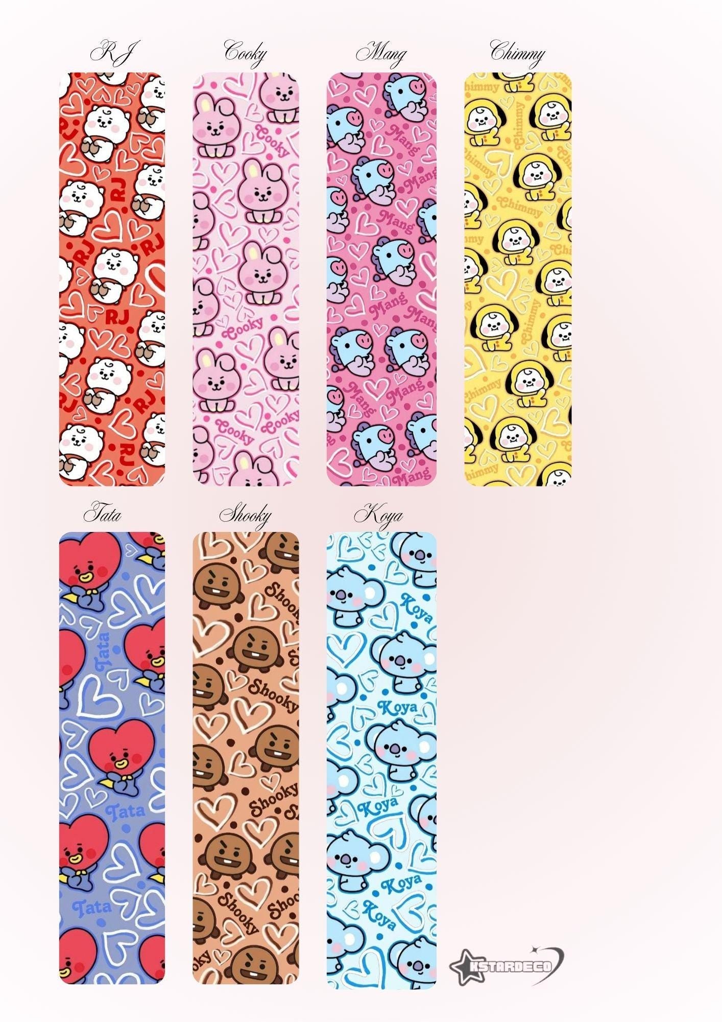 Handmade BT21 Bookmarks: BTS Fan Gift