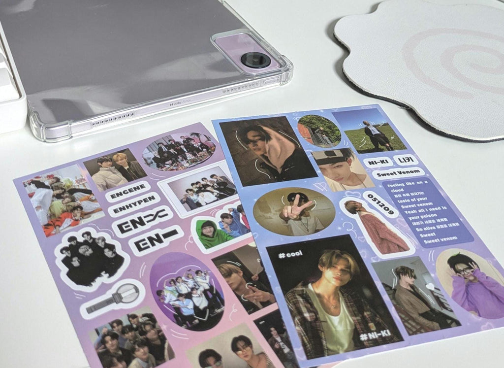Enhypen Sticker Sheets: Kpop Decor, Gift for Engene