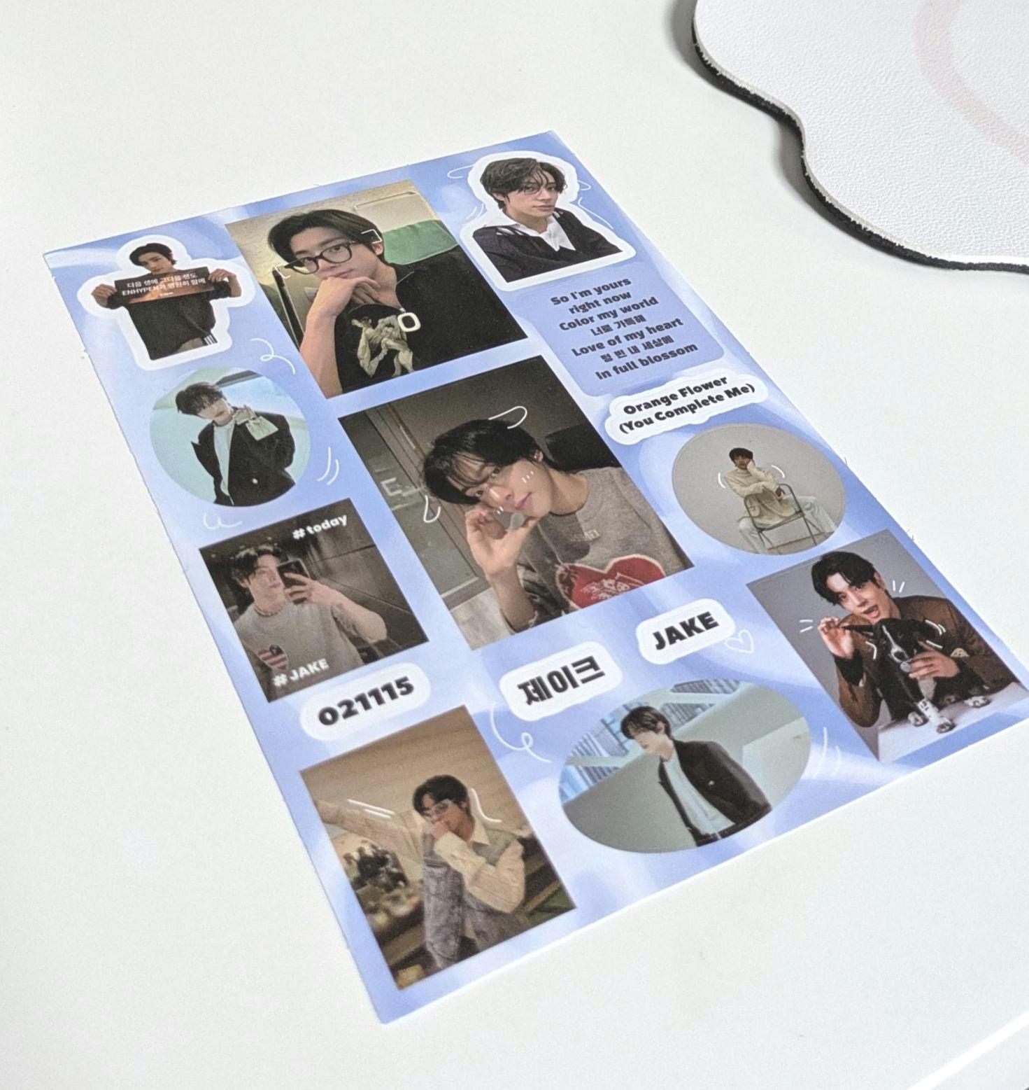 Enhypen Sticker Sheets: Kpop Decor, Gift for Engene